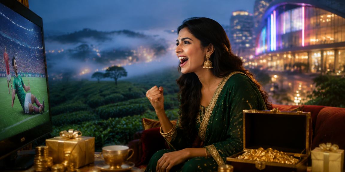 সিলেটের চা বাগানে মোবাইলে জ্যাকপট খেলছেন একজন ব্যবহারকারী